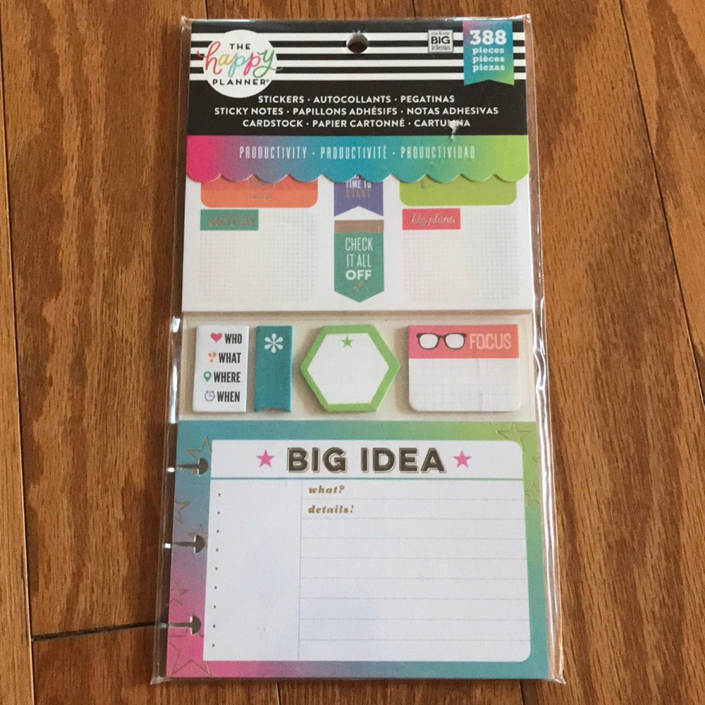 NWT Happy Planner Productivity ⏰ accessory pack